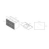 mobile bagno sospeso 80 cm noce effetto cannettato | leva...