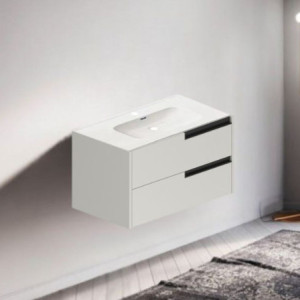 Mobile bagno sospeso Modular cashmere 80x45x50 cm 2 cassettoni