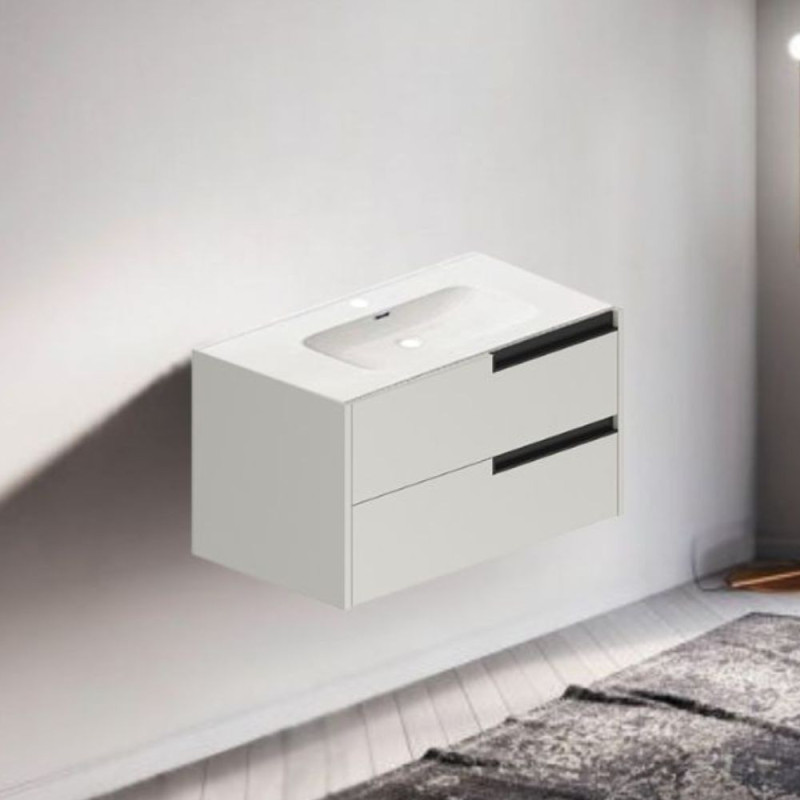 mobile bagno sospeso 80 cm cashmere | levante shop