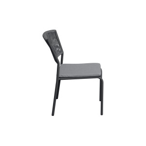 Zoom Sedia Modena Set B Alluminio Antracite E Corda Grigia Moia