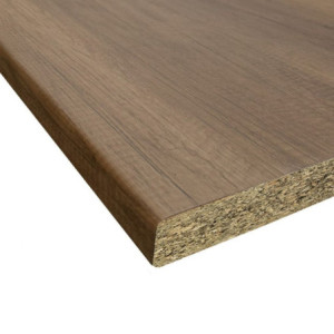 Top cucina non forato noce 195x60x3.8 cm resistente