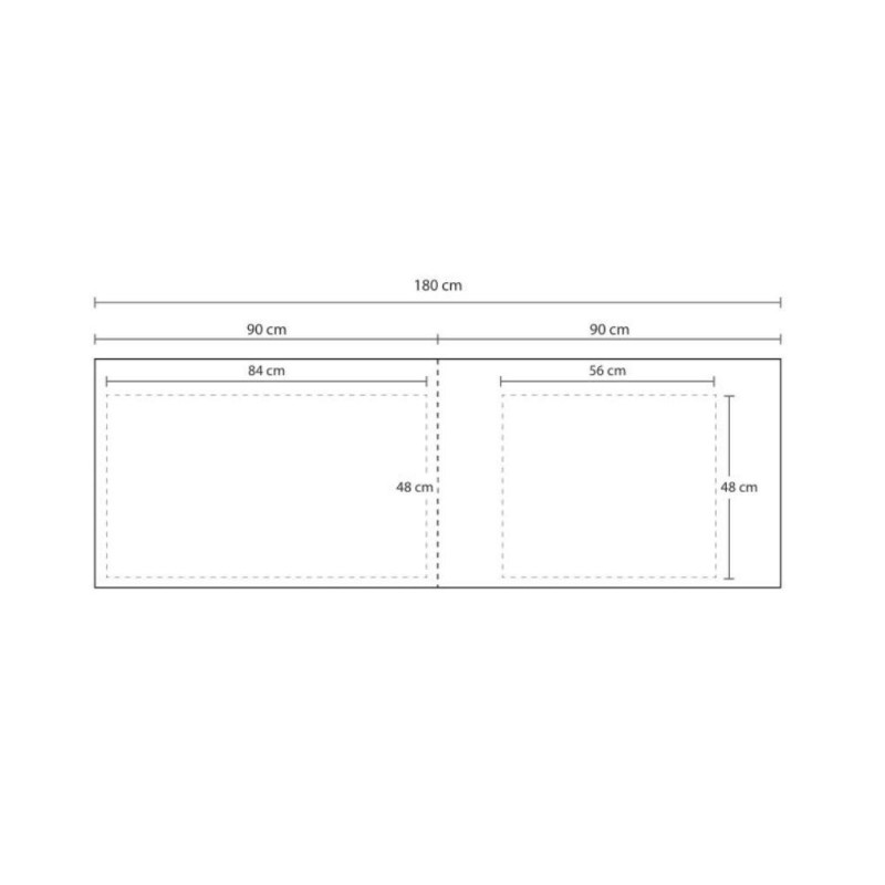 Top cucina forato destro avorio 180x60x3.8 cm resistente