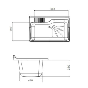 Zoom Mobile lavatoio Garden 80x50 cm 2 ante colore bianco