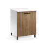 Base cucina 60x50x85 cm bianca e noce naturale moderna