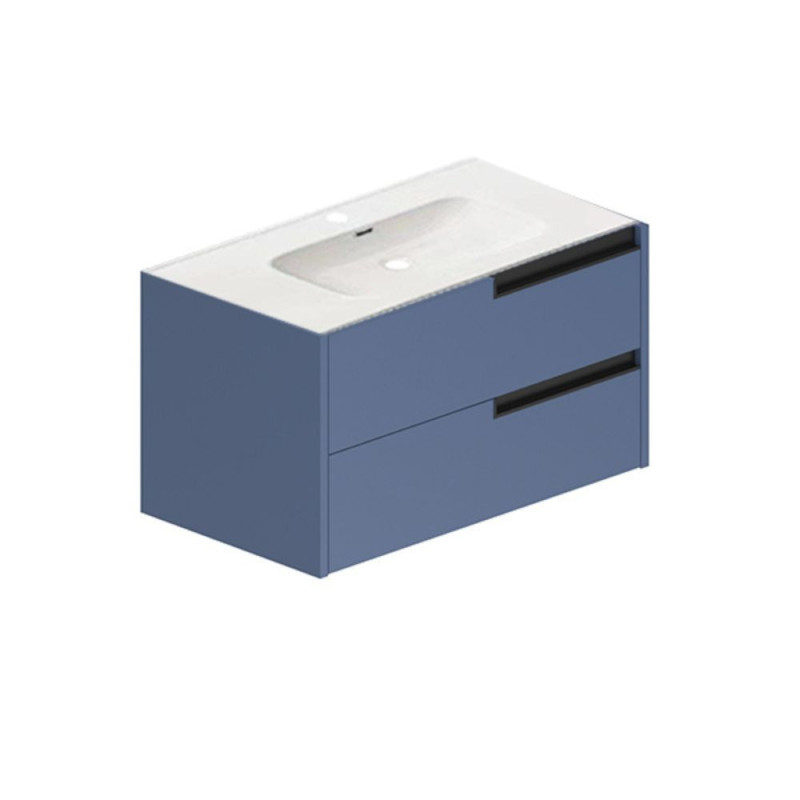 mobile bagno sospeso 80 cm azzurro | levante shop