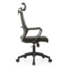 Set 2 poltrone ufficio Ica nere schienale rete poggiatesta