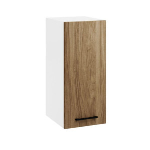 Pensile cucina 30x32x72 cm bianco e noce naturale moderno