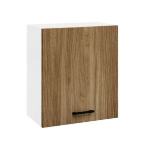 Pensile cucina 60x32x72 cm bianco e noce naturale moderno