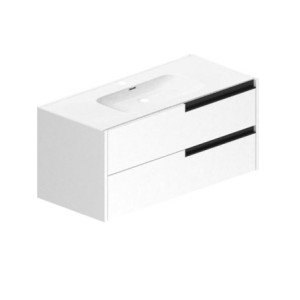 Zoom Mobile bagno sospeso Modular con due cassettoni 100x45x50 cm colore bianco opaco