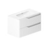 mobile bagno sospeso 80 cm bianco opaco | levante shop