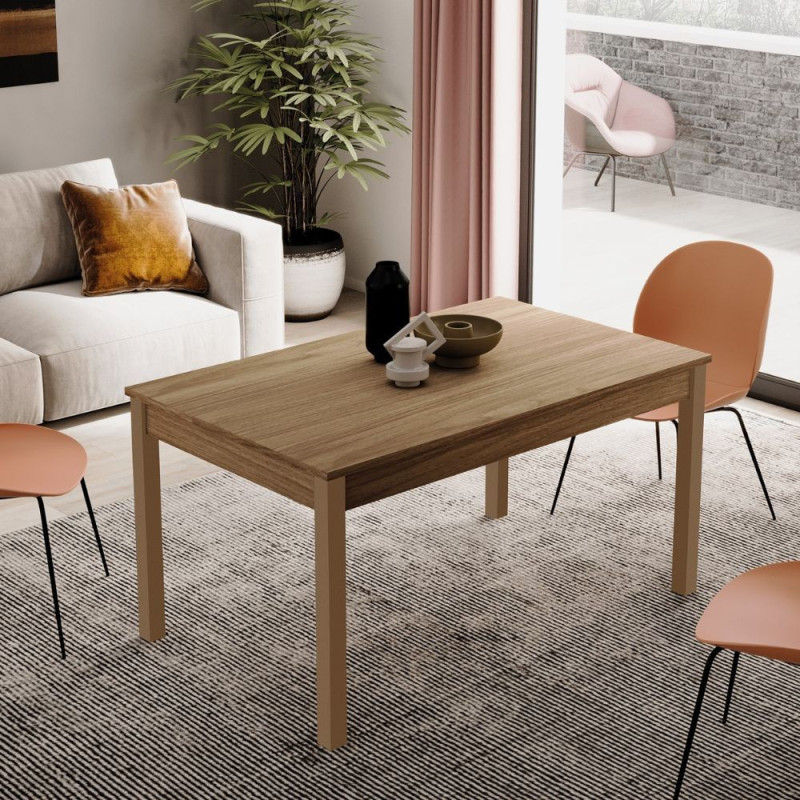Tavolo rettangolare allungabile Firenze 120x80 noce naturale