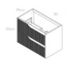 Mobile bagno sospeso Soho 80x45x50 cm azzurro cannettato