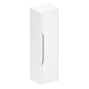 Zoom Colonna bagno sospesa Soho 1 anta effetto cannettato colore bianco opaco 120x30x35 cm