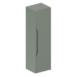 Zoom Colonna bagno sospesa Soho 1 anta effetto cannettato colore verde opaco 120x30x35 cm.