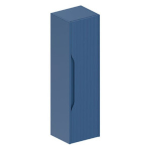 Zoom Colonna bagno sospesa Soho 1 anta effetto cannettato colore azzurro opaco 120x30x35 cm.
