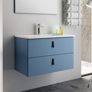 Mobile bagno sospeso Invicta blu 60x48x45 cm moderno