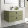 mobile bagno sospeso 80 cm verde oliva | levante shop