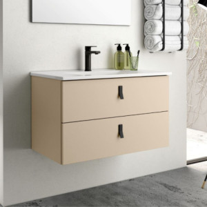 Mobile bagno sospeso Invicta 80x48x45 cm cappuccino moderno