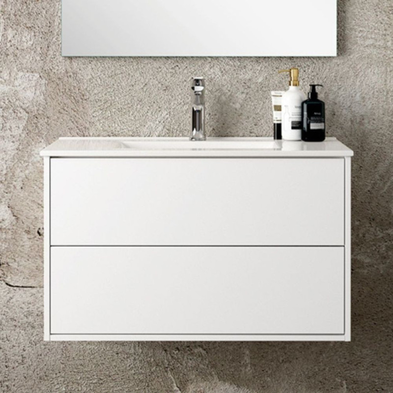 mobile bagno sospeso 80 cm bianco | levante shop