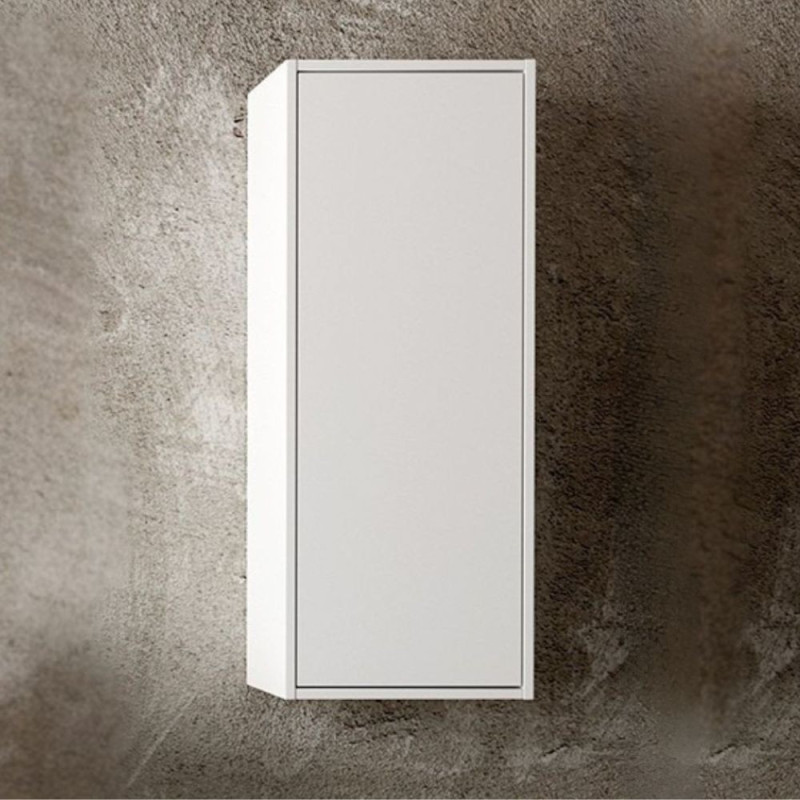 Pensile bagno Push bianco 35x30,5x80 cm 1 anta 2 ripiani moderno