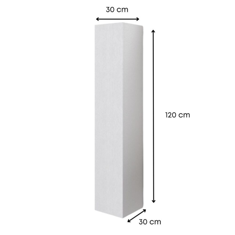 Pensile libreria 30x120 cm anta bianco frassinato moderno