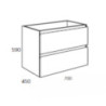 Mobile bagno 70 cm Rovere Grigio | levante shop