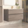 Mobile bagno sospeso Londres rovere grigio 100x45x59 cm moderno