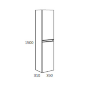 Zoom Colonna bagno sospesa Londres con due ante colore rovere