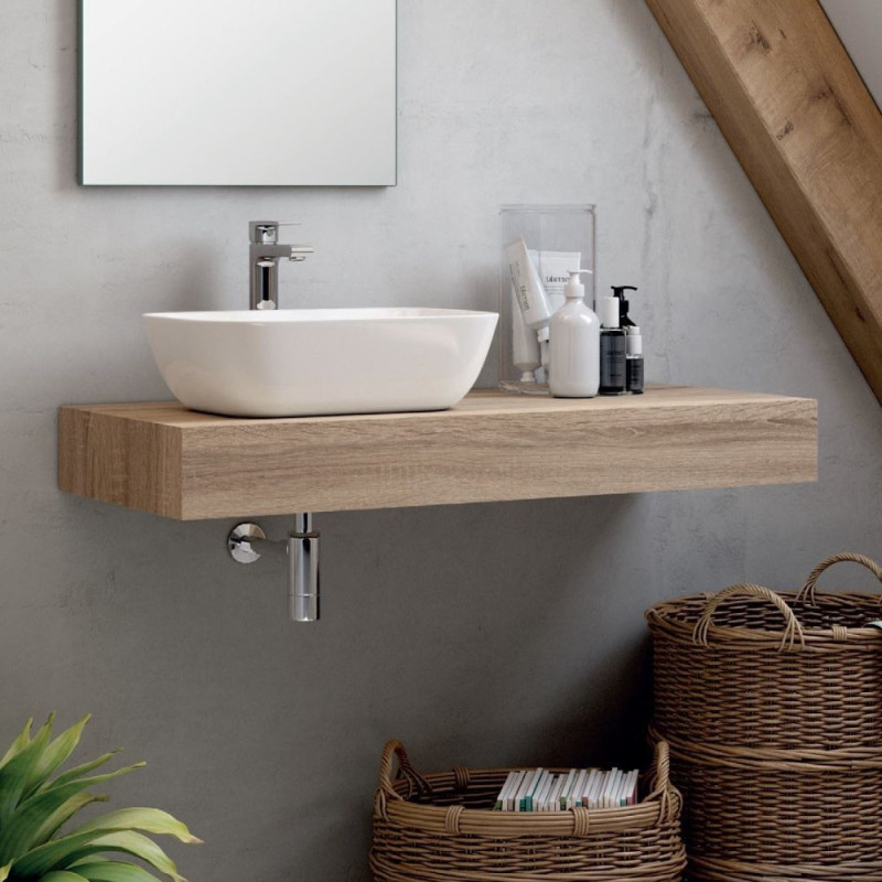 Mensola d’appoggio Ely rovere Cambrian 120x45x12 cm bagno