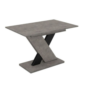 Zoom Tavolo allungabile Axi in cemento con dettaglio nero