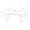 Tavolo allungabile Shelton piano rovere scuro gambe metallo nero