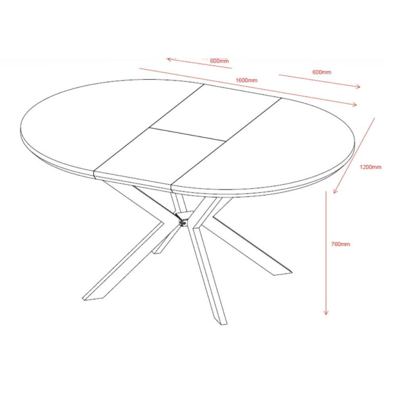 Tavolo rotondo allungabile Evelina ceramica marmo grigio lucido