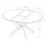 Tavolo rotondo allungabile Evelina ceramica marmo grigio lucido