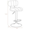 Sgabello Tati ecopelle tortora e gamba metallo nero design moderno