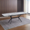 Tavolo allungabile Riley ceramica effetto marmo bianco lucido