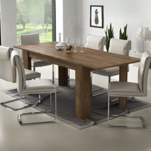 Zoom Tavolo allungabile Anthony 160x88x75 H cm colore noce eastwood stile shabby