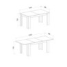 Tavolo allungabile Anthony 160x88 cm noce Eastwood shabby