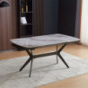 Tavolo allungabile Riley ceramica effetto marmo grigio chiaro