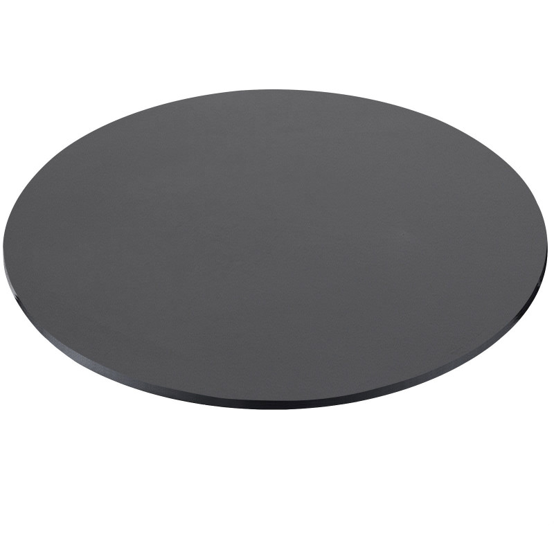 Pianale tavolo tondo 120x120x3,8 cm bordo poliuretano antracite
