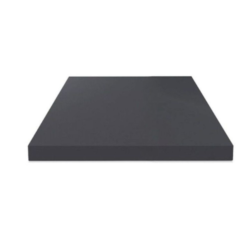 Top tavolo 80x80x3,8 cm bordo poliuretano antracite satinato