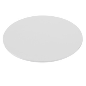 Pianale tavolo tondo 120x120x3,8 cm bordo poliuretano bianco