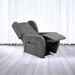 Poltrona alza persona Lift 2 motori roller bar tessuto grigio