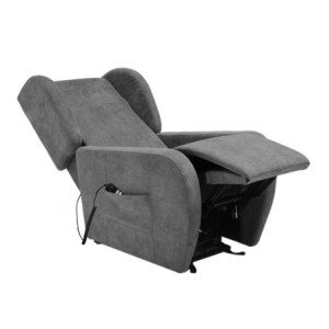 Zoom Poltrona alza persona Lift 2 motori con roller bar in tessuto Giulia 9713 grigio