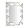 Specchio da parete cornice specchiata bordino oro elegante