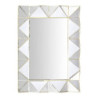 Specchio da parete cornice specchiata bordino oro elegante