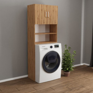 Zoom Mobile coprilavatrice Marsiglia con ante e ripiani rovere