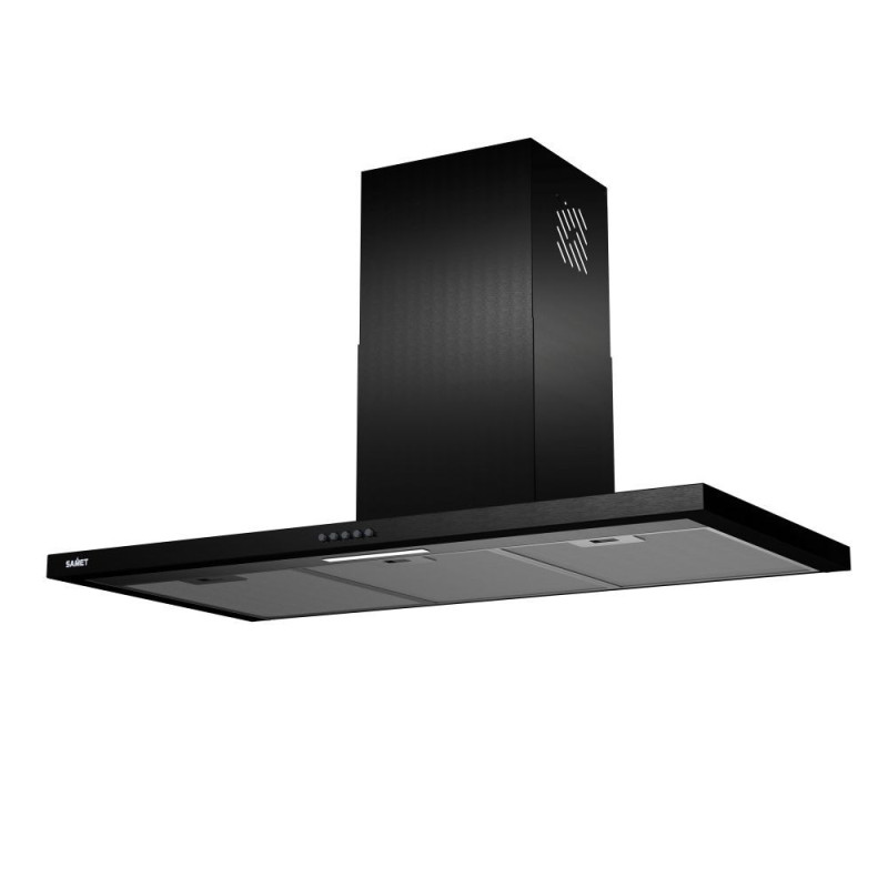 Cappa da parete Embla 90 nero moderna e potente per cucina