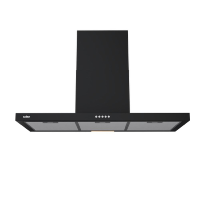 Cappa da parete Embla 90 nero moderna e potente per cucina