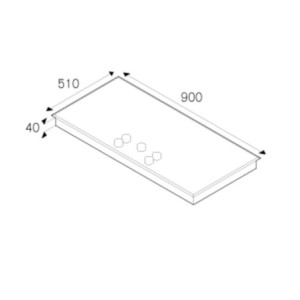 Zoom Piano cottura Bertazzoni a induzione P90CD9X12 5 zone di cotture da 90 cm. colore nero