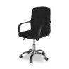 Poltrona da ufficio PC116P tessuto nero base cromata ergonomica
